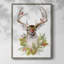 «Holiday Deer Collection B», reproduction encadrée - bois massif-525575596