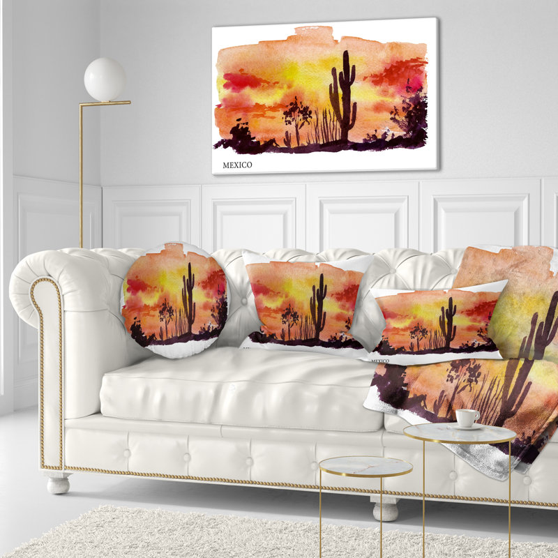 Coussin Cityscape Mexico, Rectangulaire, 12 po x 20 po