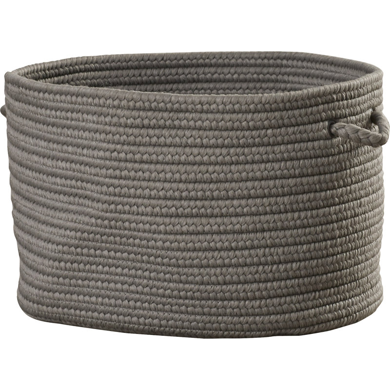 Panier de rangement tressé intérieur / extérieur, H 12 po x l 18 po x P 18 po, Gris