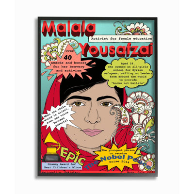 «Femelle chefs», «Malala Global Activist Icon Design» par Sangita Bachelet, reproduction d'art graphique