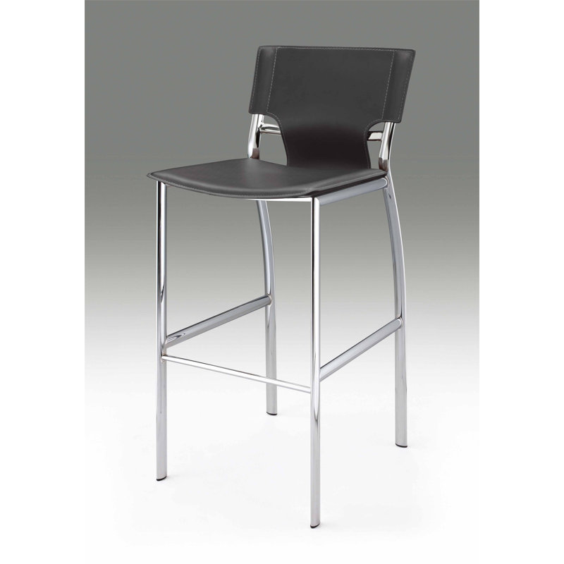 Quintessa Upholstered Counter Stool with Stainless Steel Frame
