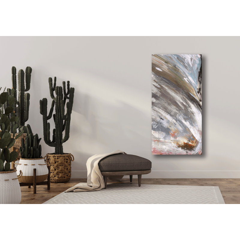 OOLALA I - Unframed Print on Canvas, 48" H x 24" W x 1.5" D, Brown Framed Canvas