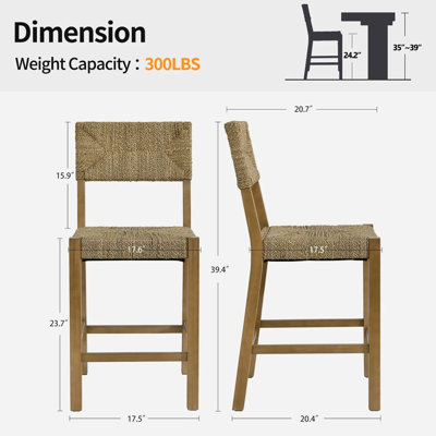 Cledia Wicker Counter Stool