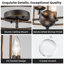 Plafonnier semi-encastré 4 lumières bronze antique-903716273