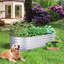 Lit de jardin surélevé galvanisé argent-123098777