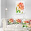 Coussin lombaire floral rose