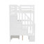 Structure de lit mezzanine avec bureau intégré et tiroirs de rangement doubles-90491476