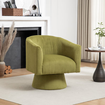 Chynna Velvet Swivel Barrel Chair