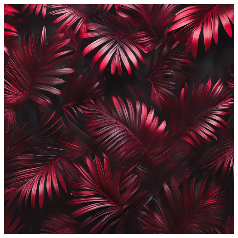 Rideaux de douche Red Palm, L 70 po x H 72 po