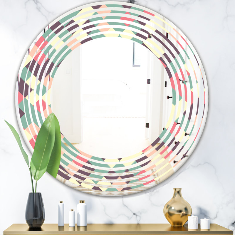 Miroir mural Wave IV, H 23,6 po x l 23,6 po