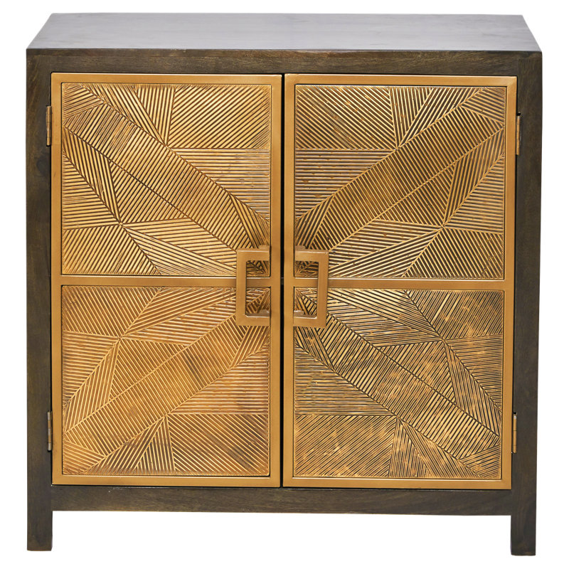 Balhi Solid Wood Accent Cabinet