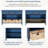 Retro Wooden Console Table with 3 Storage Drawers | Entryway Buffet Cabinet with 3 Water Hyacinth Woven Baskets, Accent Sofa Table for Hallway and Living Room-1326829795