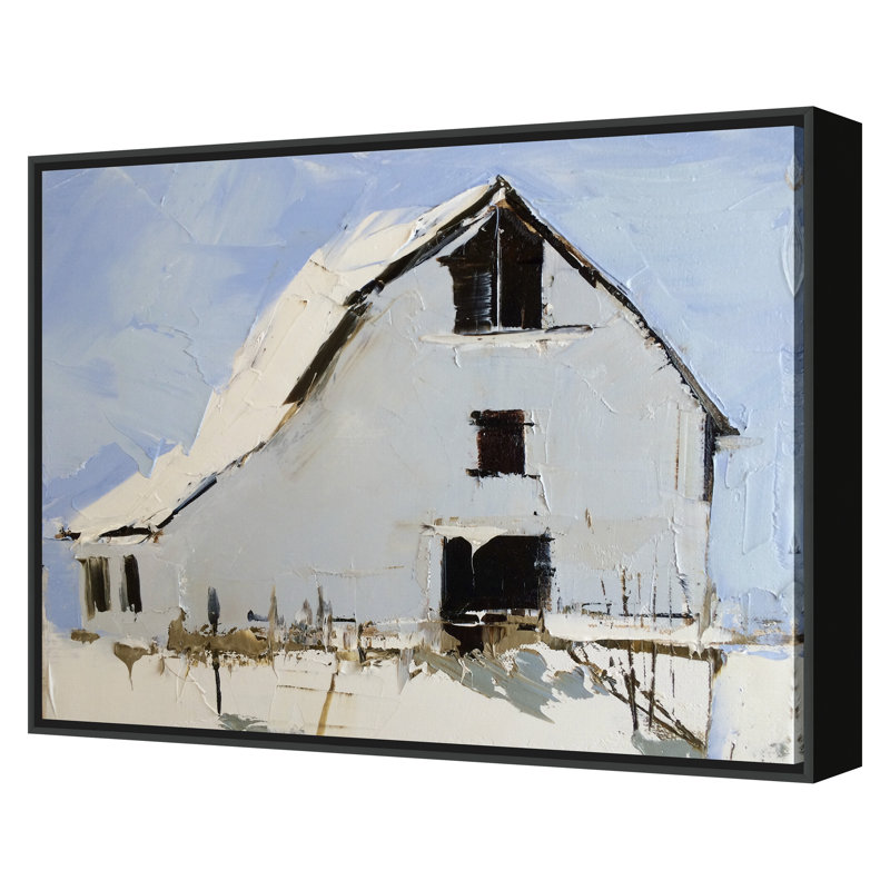 White Barn 4 Print by Sandra Pratt, 30" H x 39" W, Black