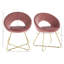 Ensemble de 2 chaises de salle à manger modernes en velours d'appoint moderne avec canapé rembourré confortable et confortable-738610983