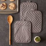 Design Imports Solid Colour Cotton Potholder Set