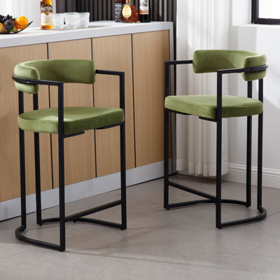 Beatryce Upholstered Counter Stool with Metal Frame