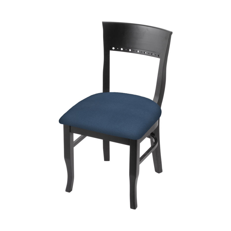 Hampton 19.25'' H Upholstered Beech Side Chair, Black, Rein Bay