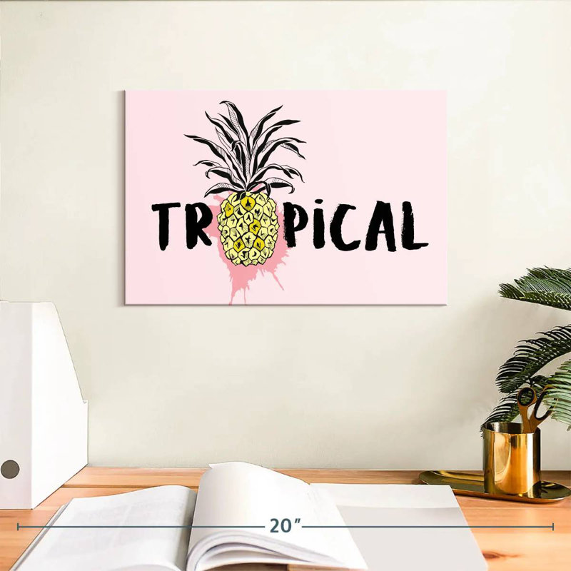 Yarlin, ananas, typographie, H 8 po x l 12 po