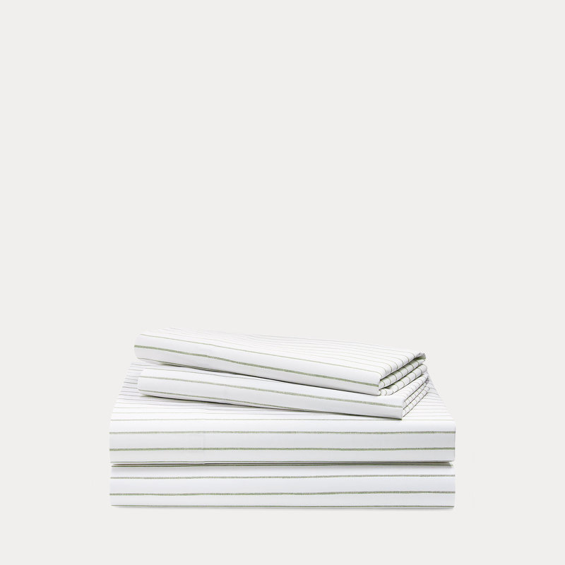 Ensemble de draps 100% coton Spencer, Très grand californien, Sauge