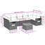  Ensemble de canapé de patio 8 pièces avec coussins en rotin de polyester noir