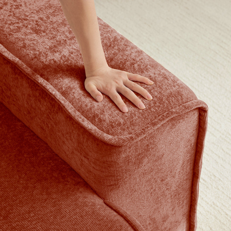 Repose-pieds Harrison - rouge velours