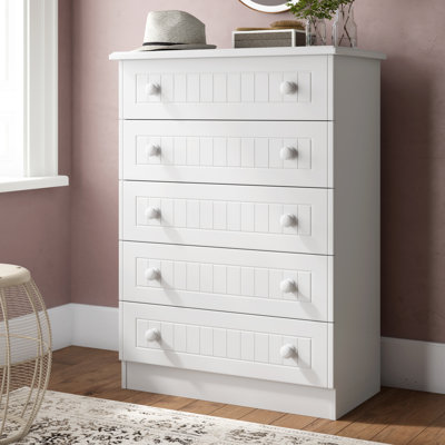 Fully Assembled Saxena 5 Drawer 76.5Cm W Chest of Drawers