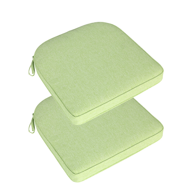 Outdoor Chair Seat Cushion, 20" W x 19" D, Green