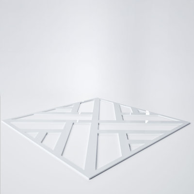 Panneaux muraux décoratifs en acrylique Killeen, moyen, l 15 3/8 po x H 15 3/8 po x T 1/8 po, blanc