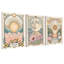 60*40，Wall Art Set of 3 Vintage Tarot Astrology Canvas Wall Decor Sun Flower and Full Moon Lotus Posters Prints Picture Painting.