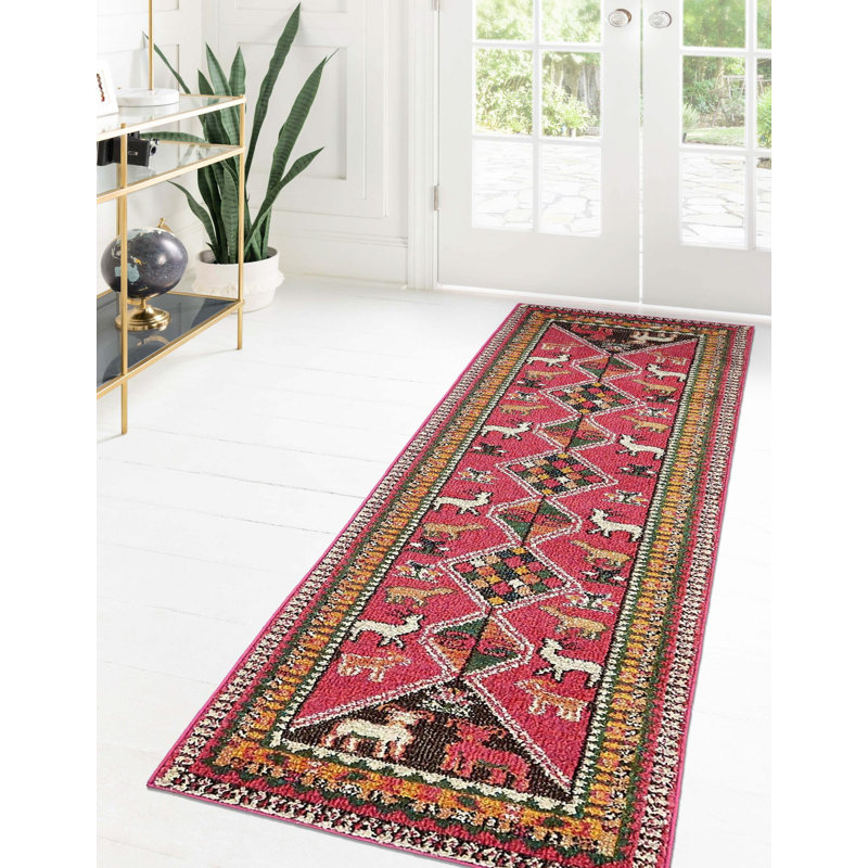 Tapis géométrique Lonniet, Tapis de couloir 2 pi 7 po x 10 pi