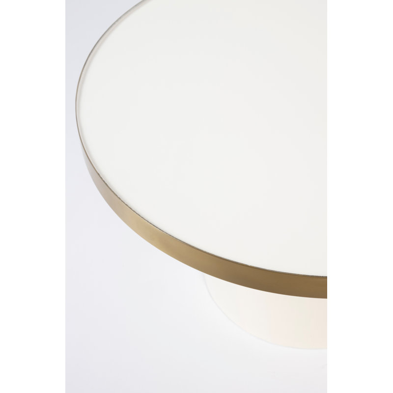 Glam Coffee Table, White, White
