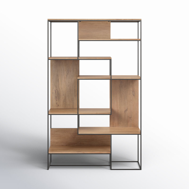 Storage Bookcase, Light Brown/Black