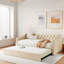 Lit de jour rembourré avec lit gigogne-218295305
