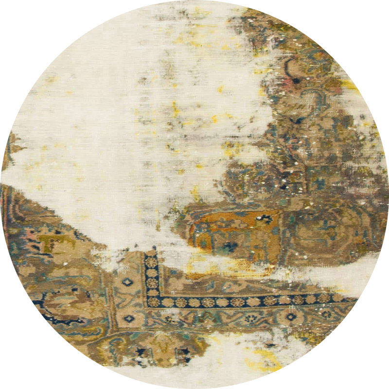 Abstract Indoor Rug, Round 8'