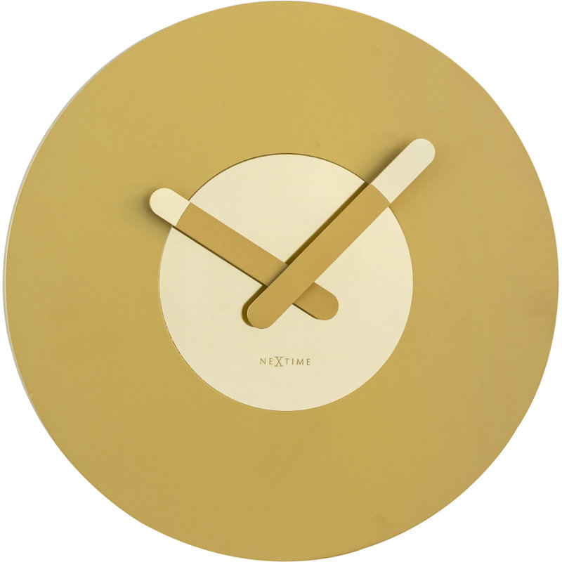 Solid Wood Wall Clock, Gold