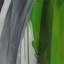 Enchantement géométrique vert et noir I - Rideau abstrait occultant en marbre abstrait - 1 panneau-107824834