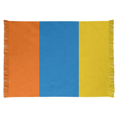 Tapis à rayures orange/bleu/jaune Miami