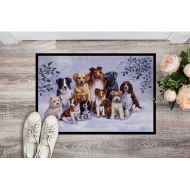 The Holiday Aisle® Hayslee Winter Cardinals Scene Embossed Indoor/Outdoor  Floor Mat