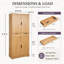 Armoire de rangement 72 po avec 3 tiroirs à clavier, 6 tablettes de porte réglables et un tiroir coulissant-324750434