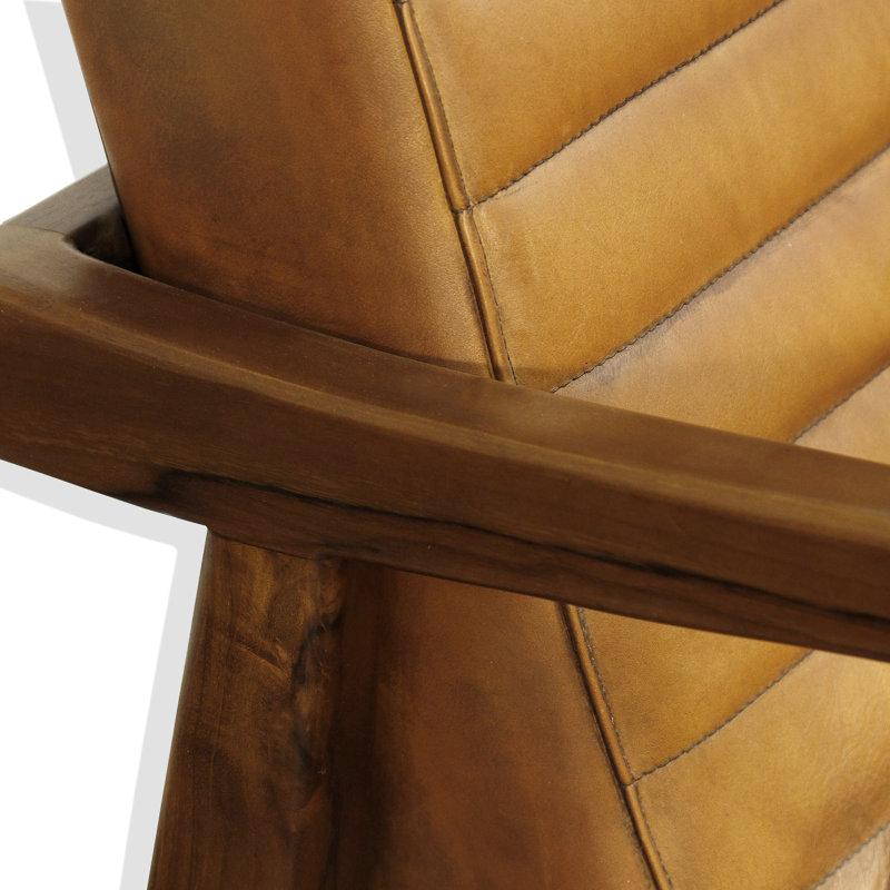 Shepherd 26" W Genuine Leather Lounge Chair