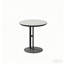 Table de bout ronde moderne 19,7 po avec plateau en cuir et base en acier inoxydable, table d'appoint décorative pour salon, bureau personnel, appartement, gris et noir