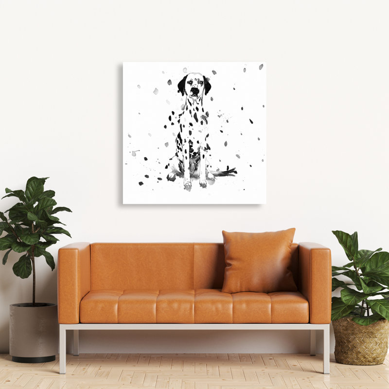Art d'un chien dalmatien - toile noire pour enfants