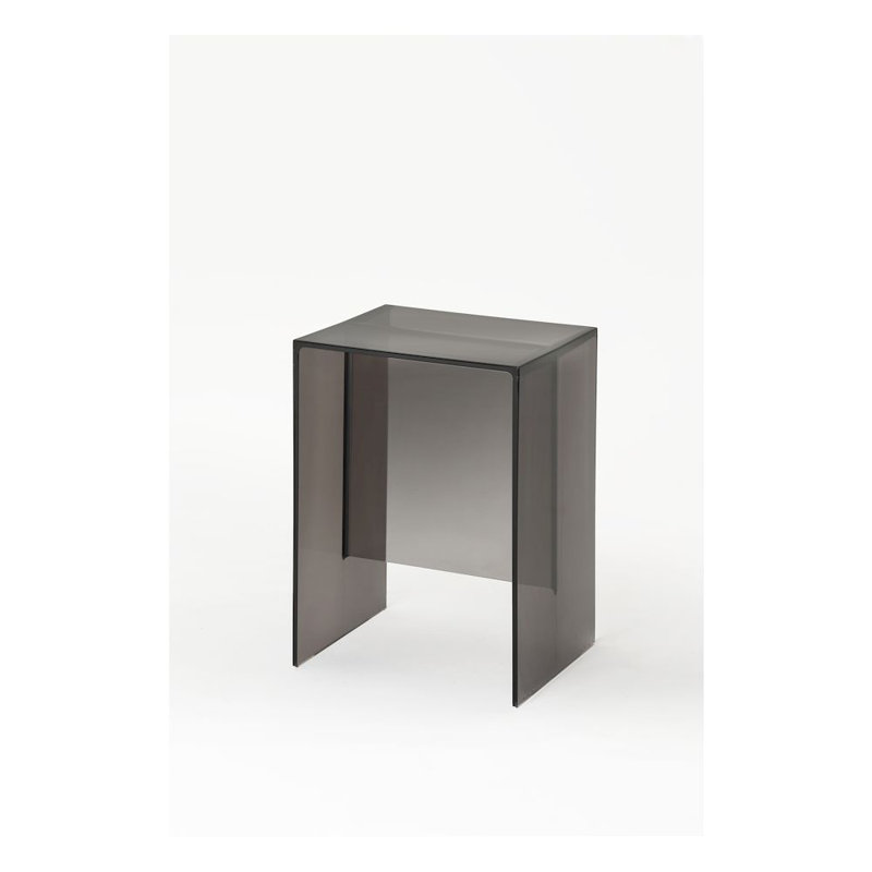 Kartell Glass End Table, Smoky Gray