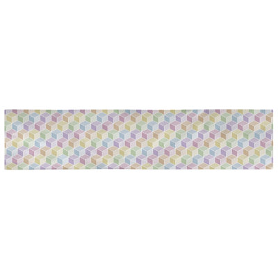 Chemin de table cubique arc-en-ciel Avicia