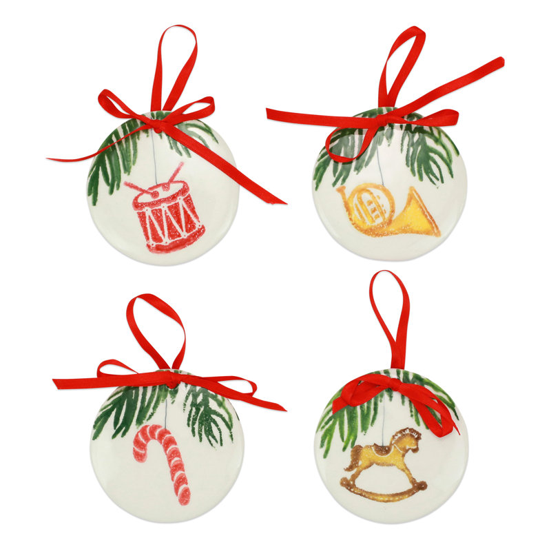 Nutcrackers 3.5'' Handmade Terra Bianca Candy Canes Ball Ornament