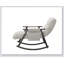 Chaise berçante pliante décontractée rembourrée, chaise berçante de détente réglable à haut dossier et repose-pieds-148742105