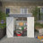 Metal Storage Shed for Garden Tools Lockable Door With Floor Frame