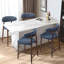 Upholstered Counter Stool with Solid Wood Frame-458618684