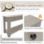 Console / canapé avec tiroirs de rangement et tablette inférieure pour le vestibule (gris délavé)-125909288