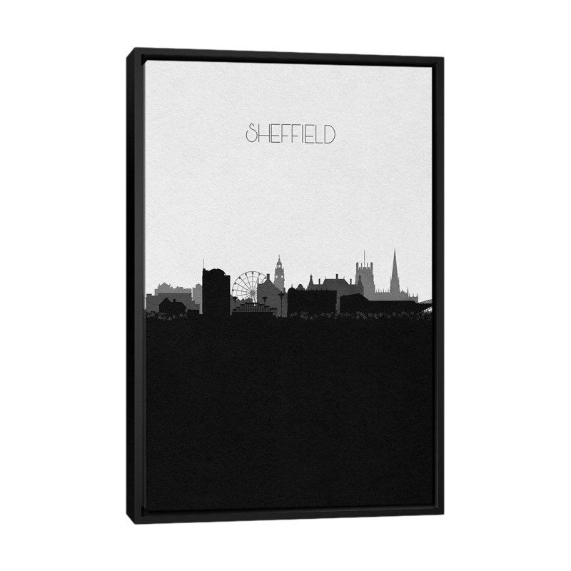Sheffield, England City Skyline by Ayse Deniz Akerman - Print on Canvas